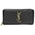 Portefeuille long en cuir Monogram Yves Saint Laurent Noir  - vue 1