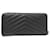 Portefeuille long en cuir Monogram Yves Saint Laurent Noir  - vue 2