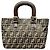 Borsa Fendi marrone in pelle e nylon