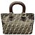 Borsa Fendi marrone in pelle e nylon - vista 2
