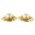 Vintage Chanel Clip-Ohrringe aus Gold mit Kunstperlen Golden - Ansicht 6