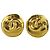 Chanel Coco Mark Circle Clip Earrings Golden - view 3