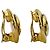 Chanel Coco Mark Circle Clip Earrings Golden - view 5