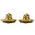 Chanel Coco Mark Circle Clip Earrings Golden - view 6