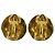 Chanel Coco Mark Circle Clip Earrings Golden - view 8