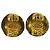 Chanel Coco Mark Circle Clip Earrings Golden - view 9