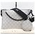 Pochette Trio Monogram Damier Glitter Taurillon NM M59682 di Louis Vuitton Nero Argento - vista 2