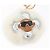 LOUIS VUITTON Llavero Snow Vivienne Blanco M00554 LV Auth BA11149M Dorado - vista 3