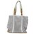 PRADA Mesh Sporttasche aus Nylon mit lackiertem Leder Grau Silber Auth 173584 Braun - Ansicht 2