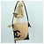 CHANEL Borsa a Spalla Cambon Line Matelassé in Pelle di Agnello Beige Nero CC Auth am10849V - vista 25