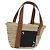 LOEWE - Bolsa Pitch Black Raffia Auth 166974SM Meu Vizinho Totoro do Studio Ghibli Preto Bege