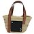 LOEWE - Bolsa Pitch Black Raffia Auth 166974SM Meu Vizinho Totoro do Studio Ghibli Preto Bege - vista 13