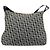 Borsa a Spalla in Tela Trotter Christian Dior Blu Navy Argento Auth ka2692 - vista 2