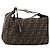 FENDI Zucca Canvas Handtasche braun schwarz silber authentisch bs33118
