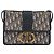 Borsa a spalla in tela obliqua Trotter Christian Dior blu navy e oro Auth bs33570 D'oro - vista 2