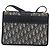 Borsa a spalla in tela obliqua Trotter Christian Dior blu navy e oro Auth bs33570 D'oro - vista 3