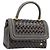 BALLY Borsa a mano in pelle marrone scuro oro Auth 173425 D'oro
