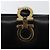Borsa a mano Gancini in pelle nera e oro Salvatore Ferragamo Auth ARZ224 Nero D'oro - vista 14