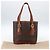 Céline Borsa a mano in tela Macadam CELINE in pelle PVC marrone oro Auth gh1781 D'oro - vista 23