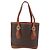 Céline Borsa a mano in tela Macadam CELINE in pelle PVC marrone oro Auth gh1781 D'oro - vista 3