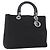 Sac à main Canage en nylon noir et argent Christian Dior Auth bs32773 Argenté