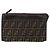 Clutch in tela Zucca FENDI Nero Marrone Auth mr2022 - vista 2