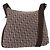 Christian Dior Trotter Canvas Schultertasche Braun Silber Authentisch bs33657