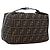 Bolsa de mão em canvas Zucca FENDI preta e marrom Auth 172749