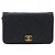 CHANEL Borsa a Spalla Matelassé in Pelle Nera con Catena Dorata CC Auth gh1758 Nero D'oro - vista 2