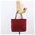 PRADA Borsa a mano in nylon rosso argento Auth bs33614 - vista 24
