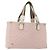 Borsa Tote Gucci GG Canvas Sherry Line Rosa Argento 145758 Auth 172816