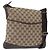 Borsa a Spalla GG Canvas Gucci Beige Argento 145857 Auth gh1844