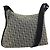Borsa a spalla in tela Trotter Christian Dior blu navy argento Auth gh1756