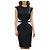 Vestido midi de crepé con mangas cortas negro / blanco Givenchy - vista 6