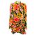 Autre Marque Richard Quinn Orange Multi Rüsch Blumen Samt Mini Kleid Mehrfarben