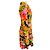 Autre Marque Richard Quinn Orange Multi Rüsch Blumen Samt Mini Kleid Mehrfarben - Ansicht 2
