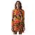 Autre Marque Richard Quinn Orange Multi Rüsch Blumen Samt Mini Kleid Mehrfarben - Ansicht 7