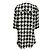 Edward Achour Black / Silver Collarless Houndstooth Coat with Gold Buttons Multiple colors - view 3
