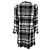 Abrigo de tweed negro / blanco con flecos Edward Achour y botones dorados - vista 3