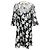 Abito da cocktail in jacquard floreale nero / argento di Lela Rose