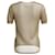 Prada Gold Metallic Kurzarm Gewebter Transparenter Strickpullover Golden  - Ansicht 2