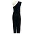 Stella Mc Cartney Mono negro de un hombro con relieve de serpiente de Stella McCartney - vista 3