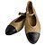Timeless Chanel Ballerinas aus Kalbsleder mit gestepptem Cap-Toe in Bicolor Mehrfarben