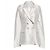 Max Mara Graue Seidenblazerjacke Silber