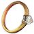 Autre Marque Diamantring Herzform Gold Golden