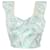 Blouse Top Prada en Soie Bleu Clair Argenté Beige  - vue 1