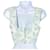 Blouse Top Prada en Soie Bleu Clair Argenté Beige  - vue 2