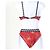 Costume da bagno due pezzi vintage Christian Dior Rosso Multicolore - vista 2