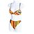 Costume da bagno 2 pezzi Christian Dior Vintage Multicolore Arancione - vista 3