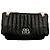 Borsa a spalla Balenciaga Monaco media con tracolla a catena Nero